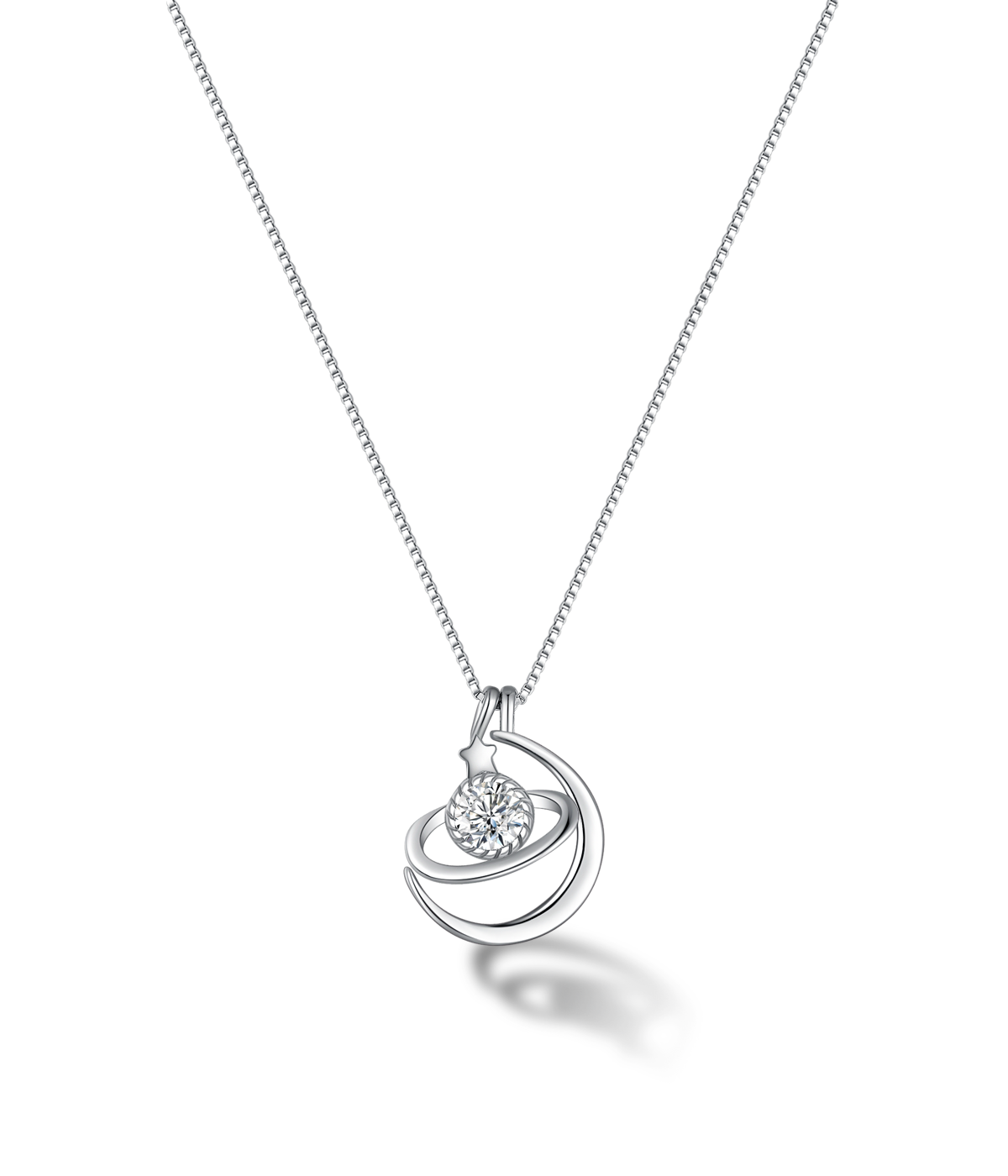Starshine Moissanite Pendant Necklace in S925 Sterling Silver