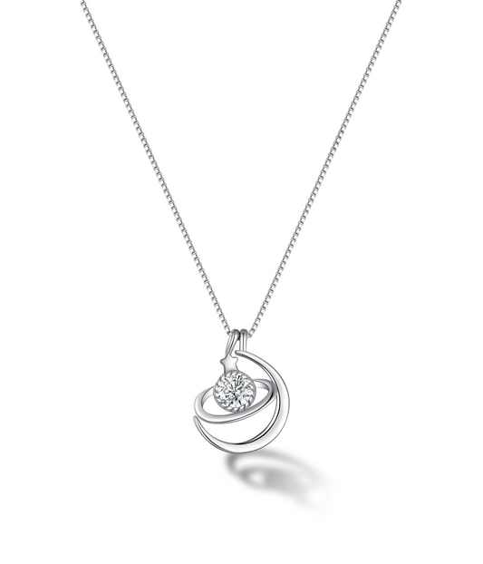 Starshine Moissanite Pendant Necklace in S925 Sterling Silver