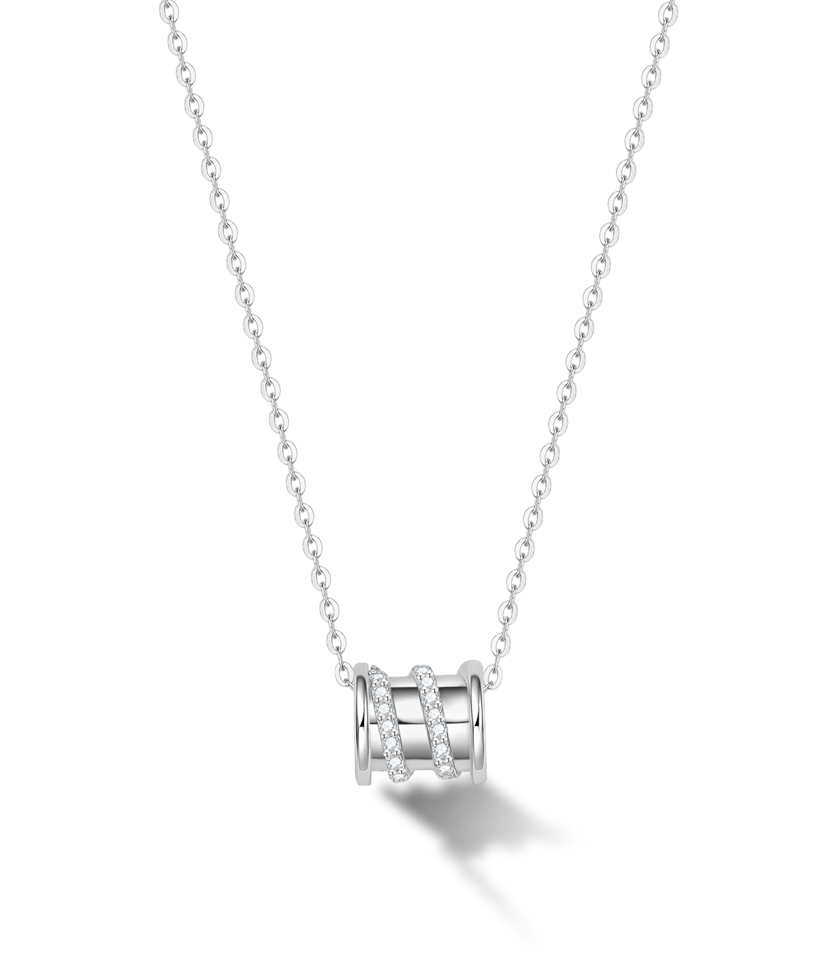 Choccy Kiss “Black Kiss” Slim Curve S925 Sterling Silver Necklace