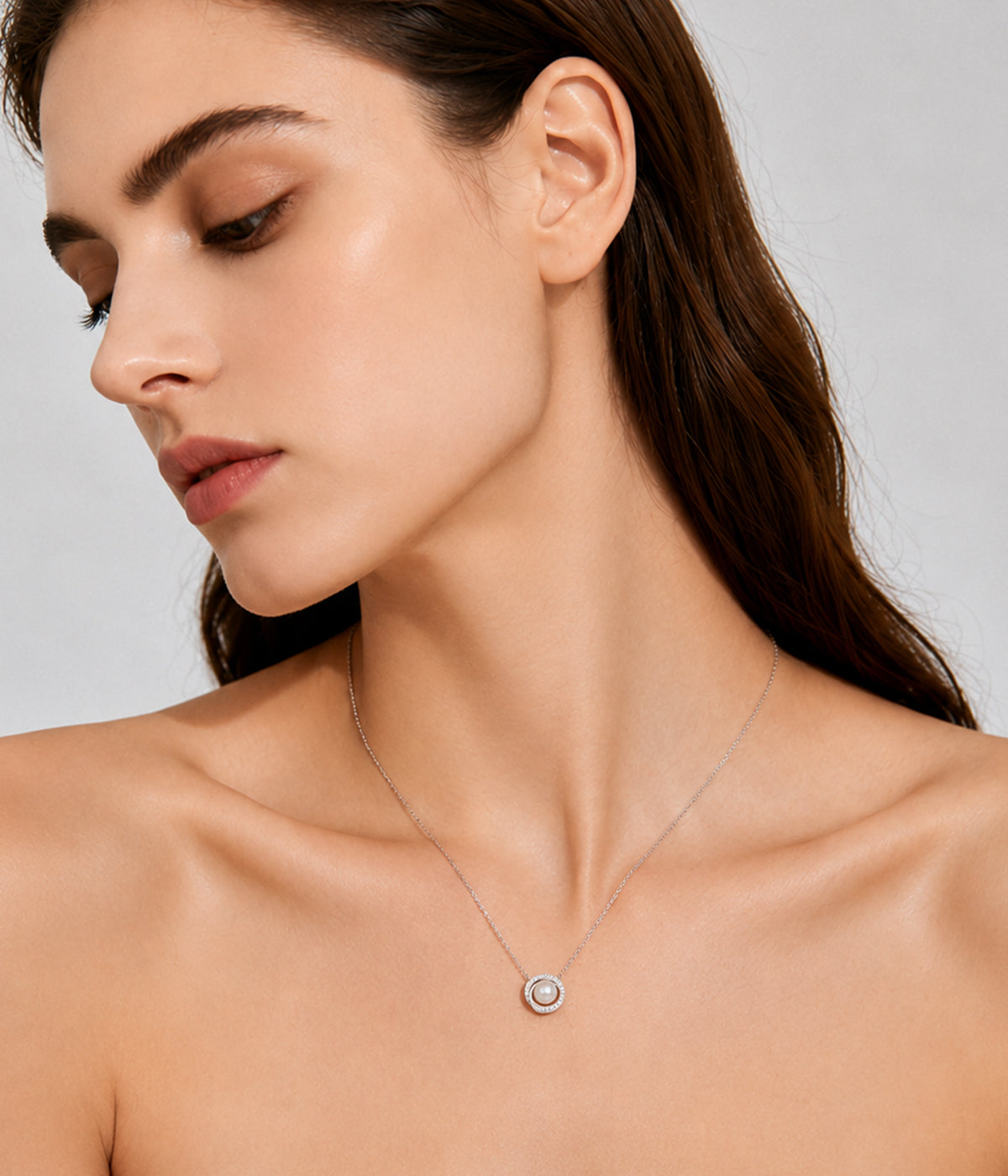 Choccy Kiss “Black Kiss” Star Orbit Pearl S925 Sterling Silver Necklace
