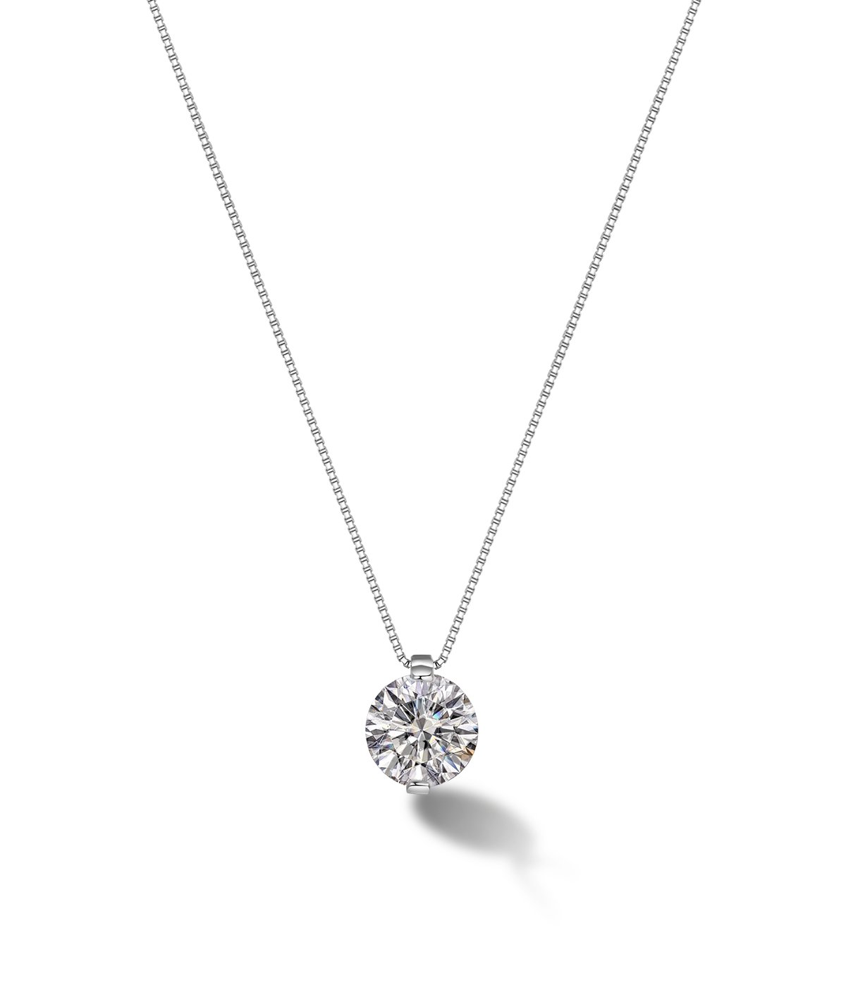 1.5 CT Moissanite Necklace in S925 Sterling Silver