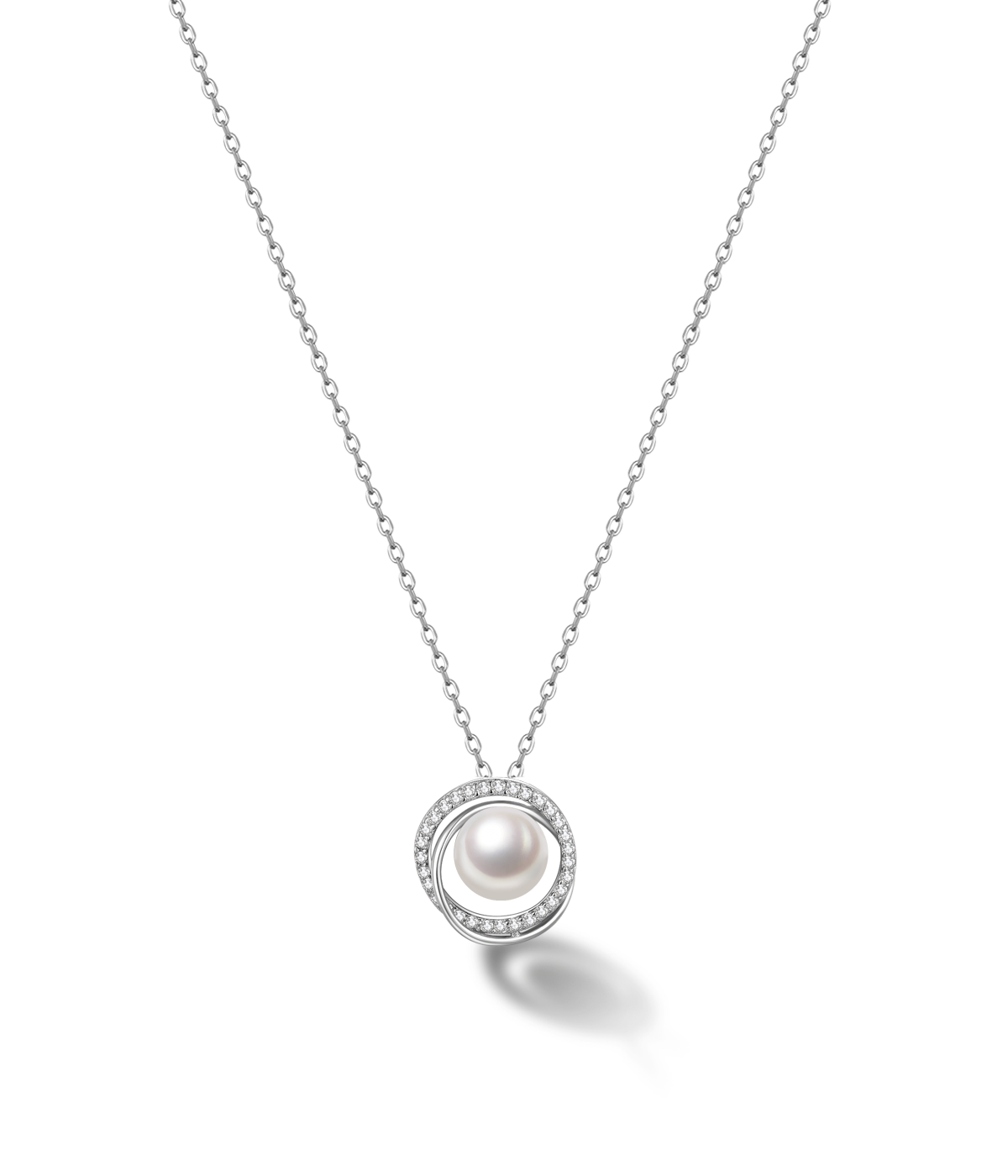 Choccy Kiss “Black Kiss” Star Orbit Pearl S925 Sterling Silver Necklace