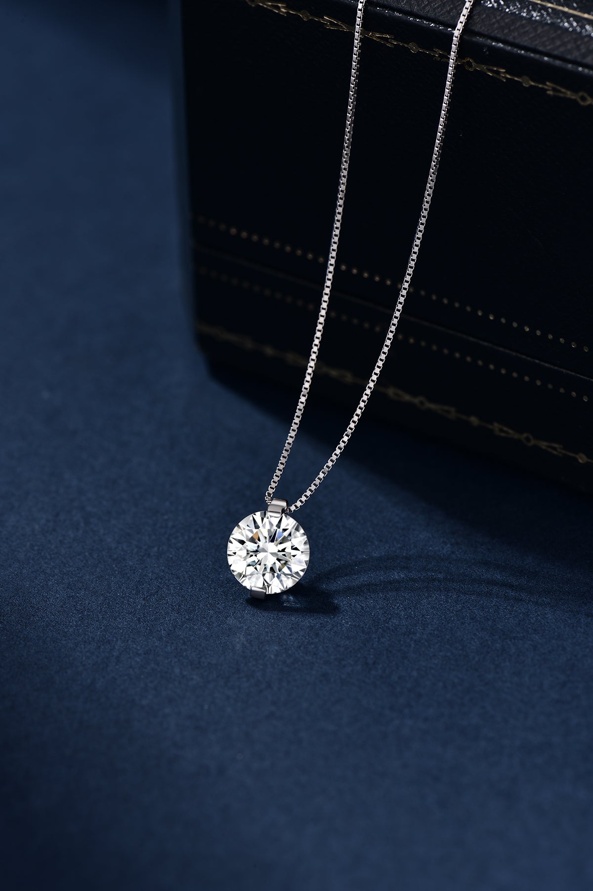 1.5 CT Moissanite Necklace in S925 Sterling Silver