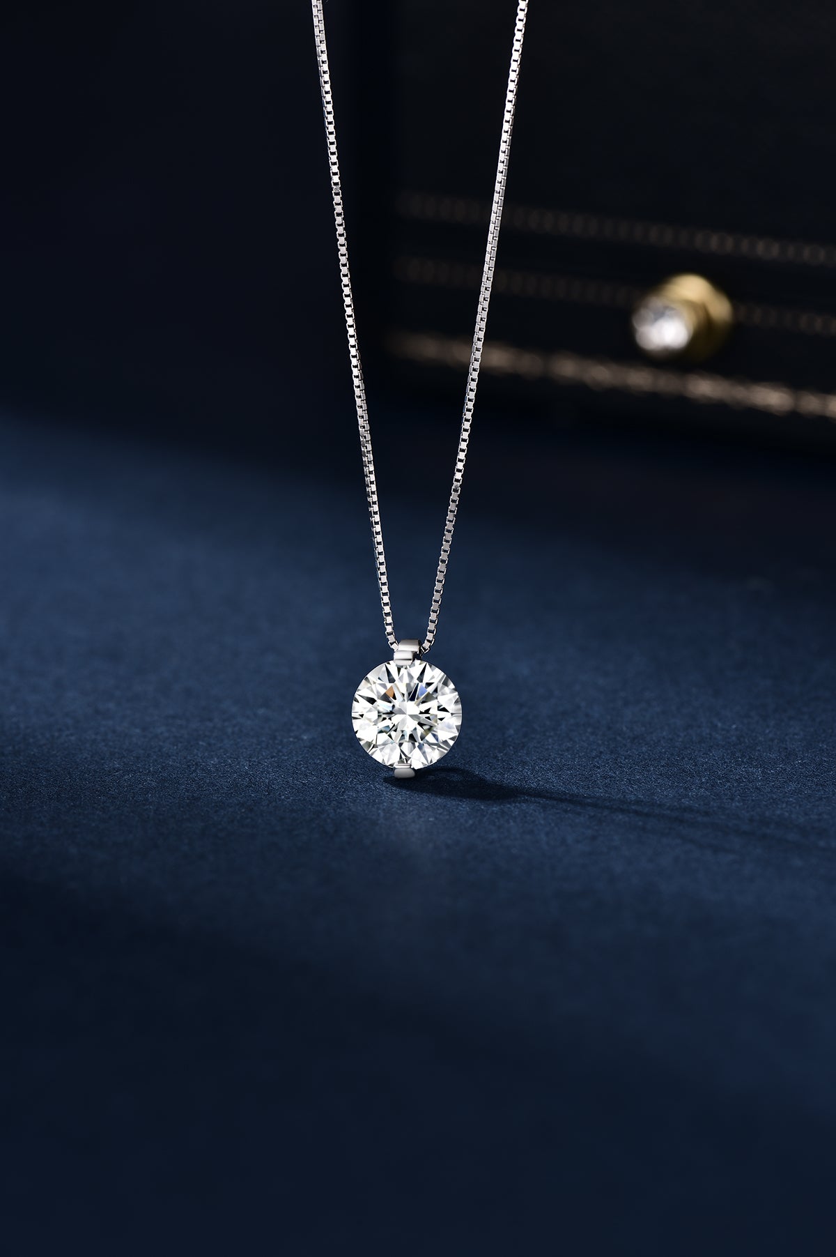 1.5 CT Moissanite Necklace in S925 Sterling Silver