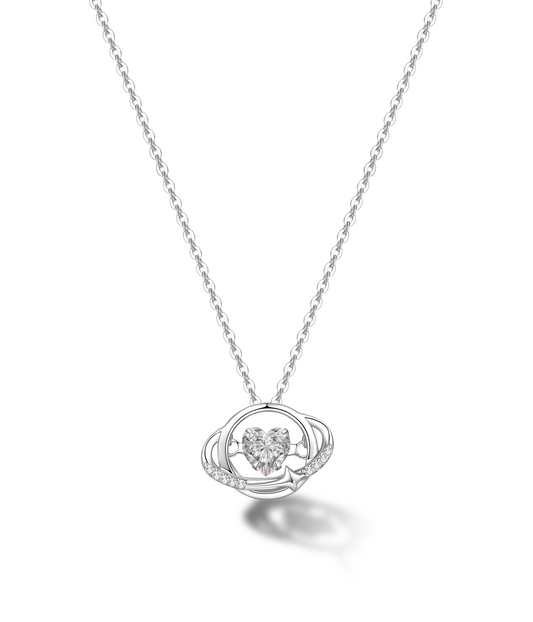 Choccy Kiss “Black Kiss” Soul Heart S925 Sterling Silver Necklace